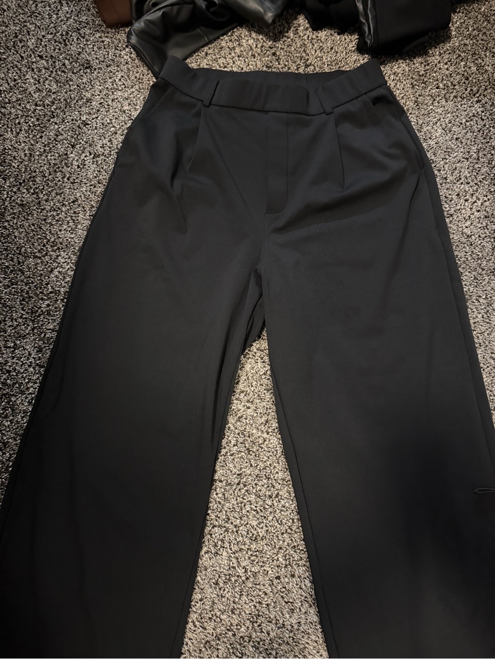 HALARA women Black Wide-Leg High-Rise Pants